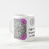 Individuelle Anfangsbuchstabe Kaffee ist eine Spra Kaffeetasse (Vorderseite Links)