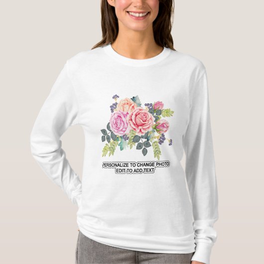 Individuelle Anpassung von Foto-Artwork-Frauen T-Shirt (Vorderseite)