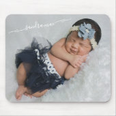 Individuelle Anpassung von Foto- und Babynamen Mousepad (Vorne)