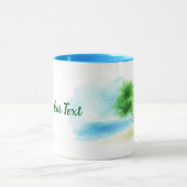 Individuelle Aquarelllandschaft Tasse (Zentrum)