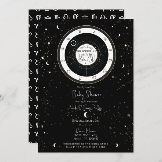 Individuelle Astrologie Sonnensignatur Horoskop Ki Einladung (Vorne/Hinten)