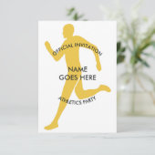 Individuelle Athletics-Party Einladung (Stehend Vorderseite)