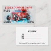 Individuelle Autos, Frisierte Auto Wasserfarbe, Gr Visitenkarte (Vorne/Hinten)