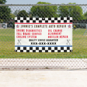 Individuelle Autowerkstatt Vollservice USA-Flagge Banner