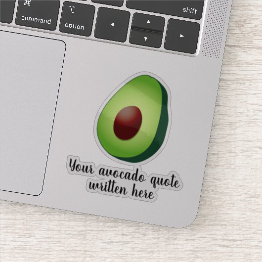 Individuelle Avocado-Kostenvoranschlag Notebook-Au Aufkleber (Detail)