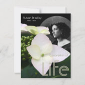 Individuelle B Feier des Lebens mit Portrait Einladung (Vorderseite)