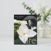 Individuelle B Feier des Lebens mit Portrait Einladung (Stehend Vorderseite)