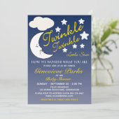 Individuelle Babydusche Twinkle Star Einladung (Stehend Vorderseite)