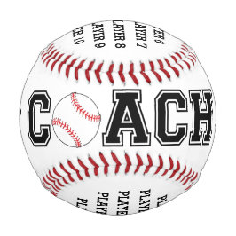 Individuelle Baseball Team Coach Ball macht ein gr