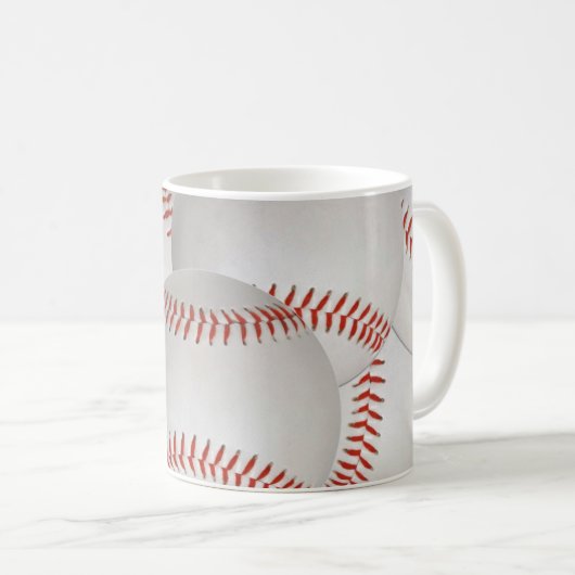 Individuelle Baseballs Tasse (VorderseiteRechts)
