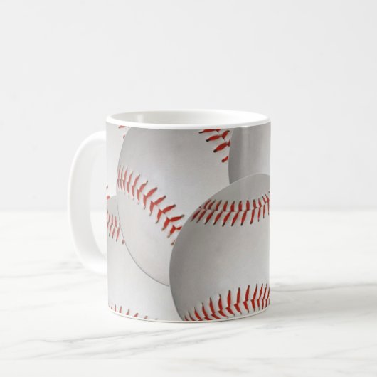Individuelle Baseballs Tasse (Vorderseite Links)