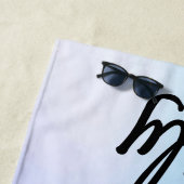 Individuelle Beach Pool Ombre Blue Towel Girl Strandtuch (Beispiel)