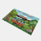 Individuelle Begrüßung in unserem Campingplatz Fußmatte (Schrägansicht)