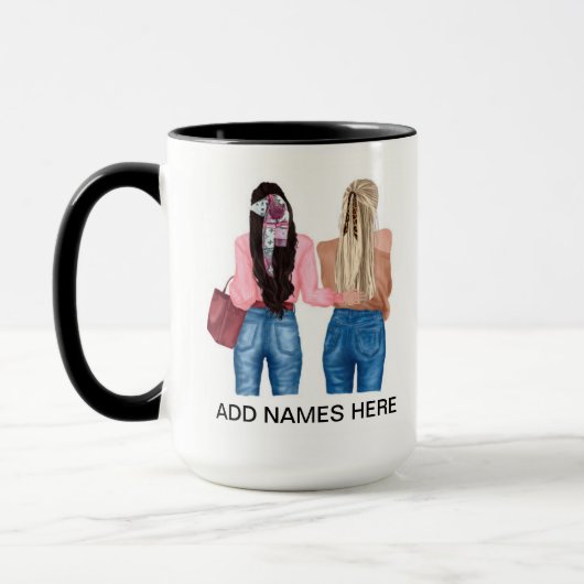 Individuelle BESTE FREUNDIN Kaffee Tasse (Links)