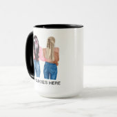 Individuelle BESTE FREUNDIN Kaffee Tasse (Vorderseite Links)