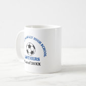Individuelle Blaue Fußballmannschaft der High Scho Kaffeetasse (Vorderseite Links)