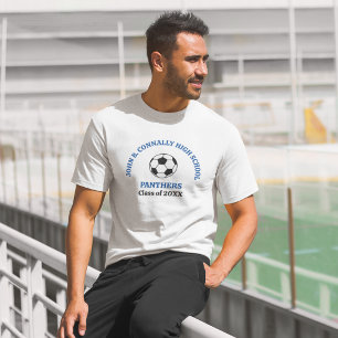 Individuelle blaue Fußballmannschaft der High Scho T-Shirt