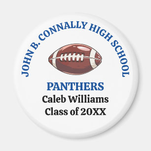 Individuelle Blaue High School Footballmannschaft Magnet