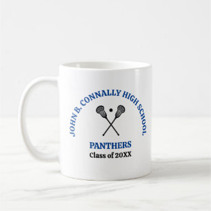 Individuelle Blaue Lacrosse-Schulmannschaft der Hi Kaffeetasse