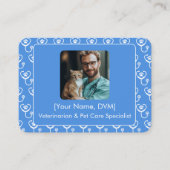 Individuelle Blue Veterinary Business Card Visitenkarte (Vorderseite)