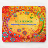 Individuelle Blume für Whimsical Hearts Mousepad (Vorne)