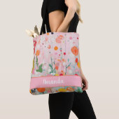 individuelle bunt-farbige Blume akrylfarbener Stil Tasche (Von Nahem)