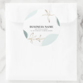 Individuelle Business Mint & Moss Produktverpackun Runder Aufkleber (Tasche)