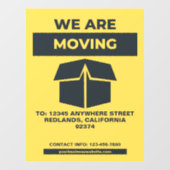 Individuelle Business Shop Restaurant Moving Front Fensteraufkleber (Blatt)