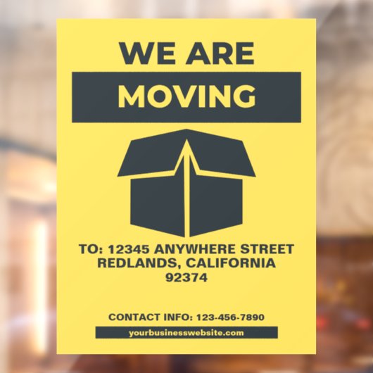 Individuelle Business Shop Restaurant Moving Front Fensteraufkleber (Blatt 2)