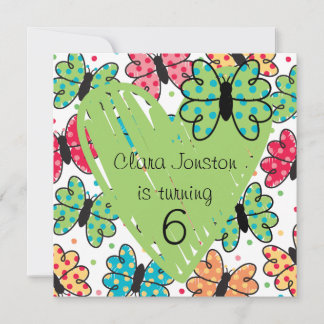 Individuelle Butterfly Geburtstagsfeiern Einladung