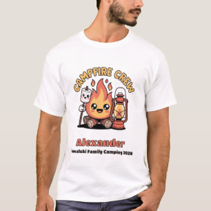 Individuelle Camping-Crew für Familien mit Namen T-Shirt