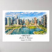 Individuelle Chicago Wandkunst, Illinois Poster (Vorne)