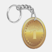 Individuelle Classic Gold Medaille. Du bist Nummer Schlüsselanhänger (Vorderseite links)