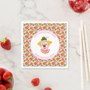 Individuelle Clown-Pizza-Geburtstagsfeier kleines Serviette