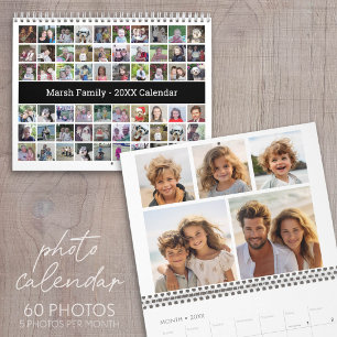 Individuelle Collage Moderne Familie - 60 Fotos Kalender