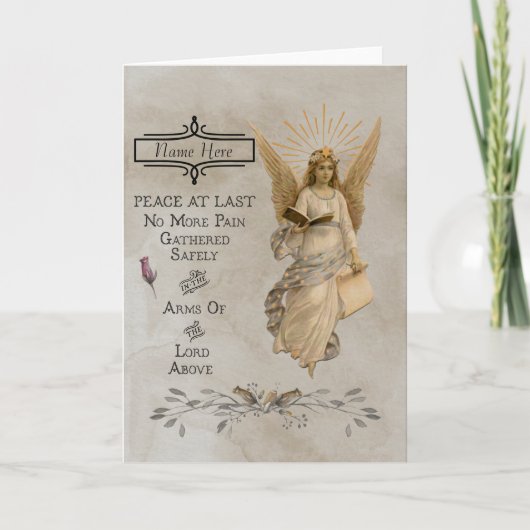 Individuelle Condolence/Sympathy Card Karte (Vorderseite)