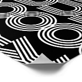 Individuelle coole Typografie Schwarzer Text Desig Poster (Ecke)