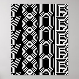 Individuelle coole Typografie Schwarzer Text Desig Poster