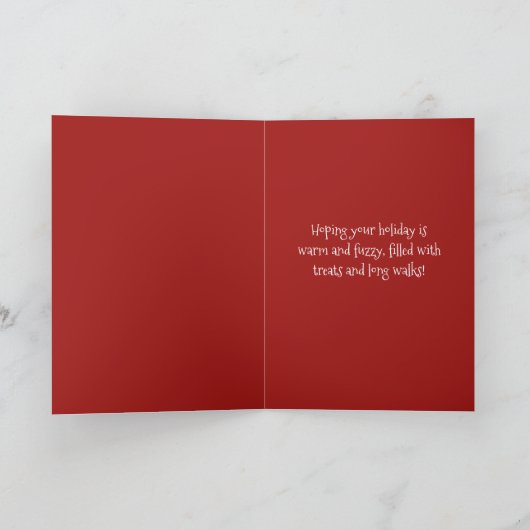 Individuelle Dackel-Urlaubskarte Feiertagskarte (Innenseite)