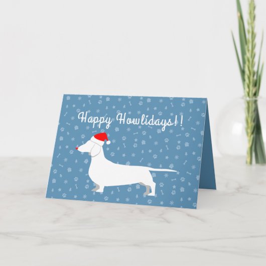 Individuelle Dackel-Urlaubskarte Feiertagskarte (Vorderseite)