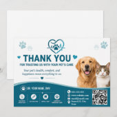 Individuelle Dankeskarten für Tierärzte mit QR-Cod Dankeskarte (Vorne/Hinten)