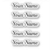 Individuelle dein Name Text Vorlage Aufkleber (Vorderseite)