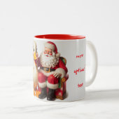Individuelle Ducky Weihnachts-Tasse Zweifarbige Tasse (VorderseiteRechts)