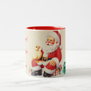 Individuelle Ducky Weihnachts-Tasse Zweifarbige Tasse