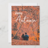 Individuelle, einfache Herbst-Foto-Urlaubskarten Dankeskarte (Vorderseite)
