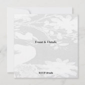 Individuelle Einladung für asiatische Blumen (Rückseite)