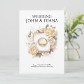 Individuelle Einladung mit Ring (Stehend Vorderseite)