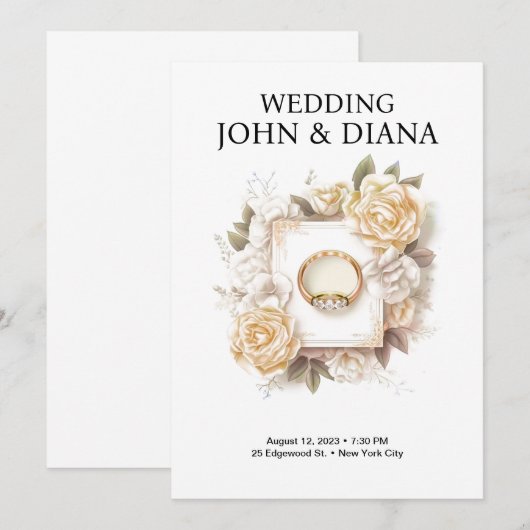 Individuelle Einladung mit Ring (Vorne/Hinten)