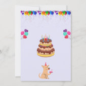 Individuelle Einladung zum Geburtstag mit farbenpr (Rückseite)