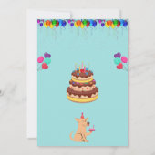 Individuelle Einladung zum Geburtstag mit farbenpr (Rückseite)